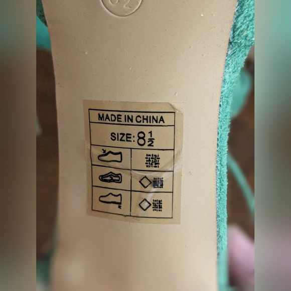 SPIRIT MODA SZ 8.5 GREEN STILETTO HEELS - Picture 4 of 6